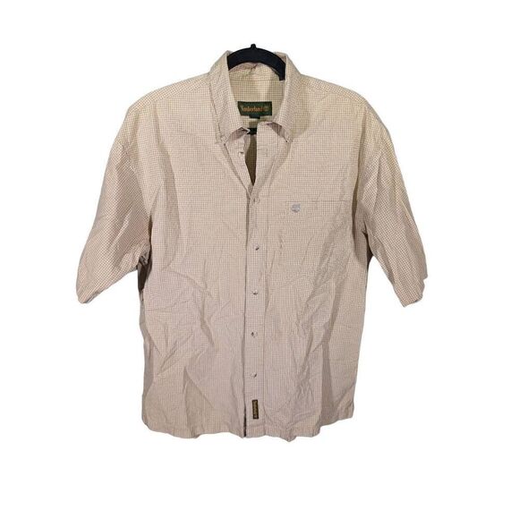 TIMBERLAND Short Sleeve Yellow Shirt Men’s Size Medium - Picture 1 of 7